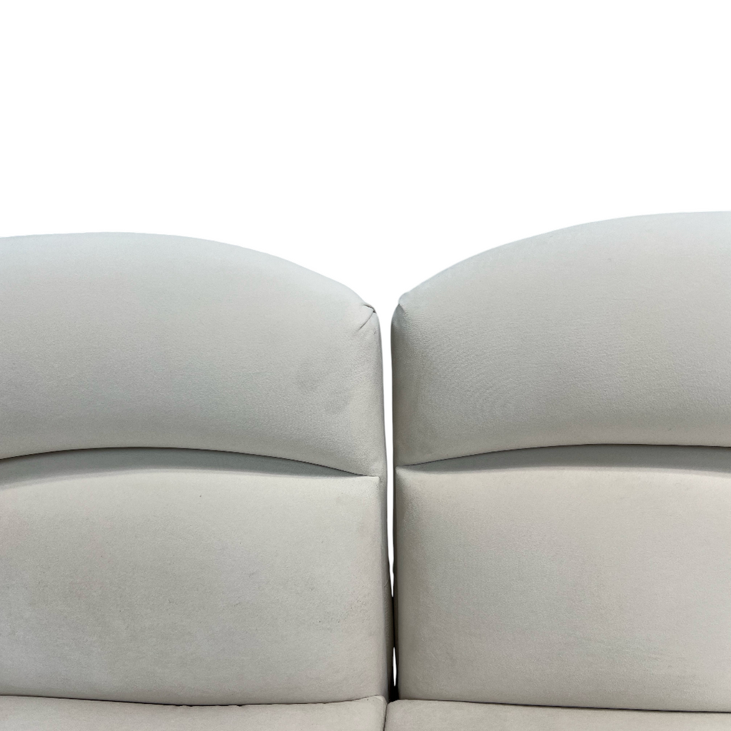Comfy Sofas Cream Cloud Duo Simple Fabric Sofa