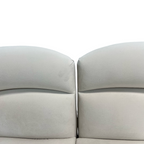 Comfy Sofas Cream Cloud Duo Simple Fabric Sofa