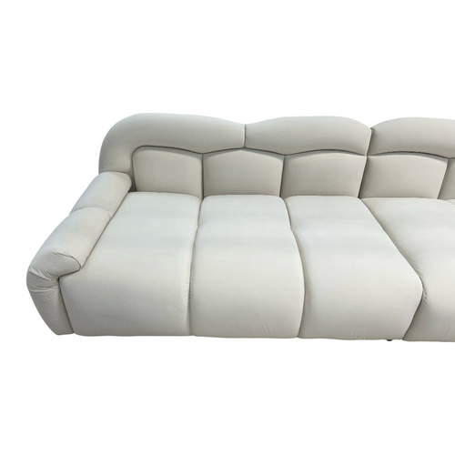 Comfy Sofas Cream Cloud Duo Simple Fabric Sofa, image 5