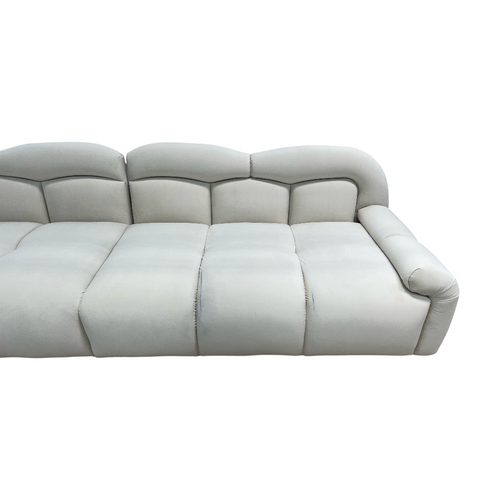 Comfy Sofas Cream Cloud Duo Simple Fabric Sofa, image 6