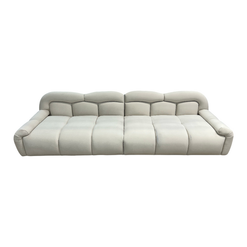 Comfy Sofas Cream Cloud Duo Simple Fabric Sofa, image 2