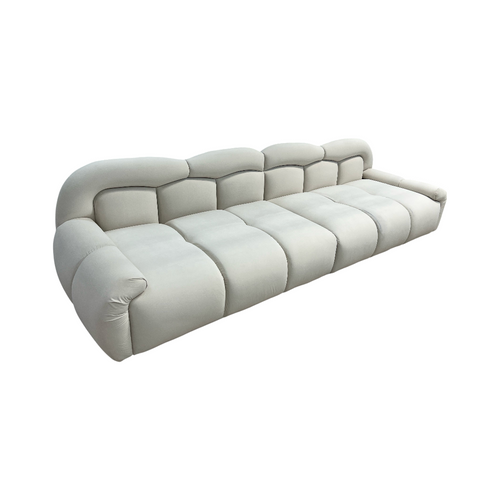 Comfy Sofas Cream Cloud Duo Simple Fabric Sofa, image 4