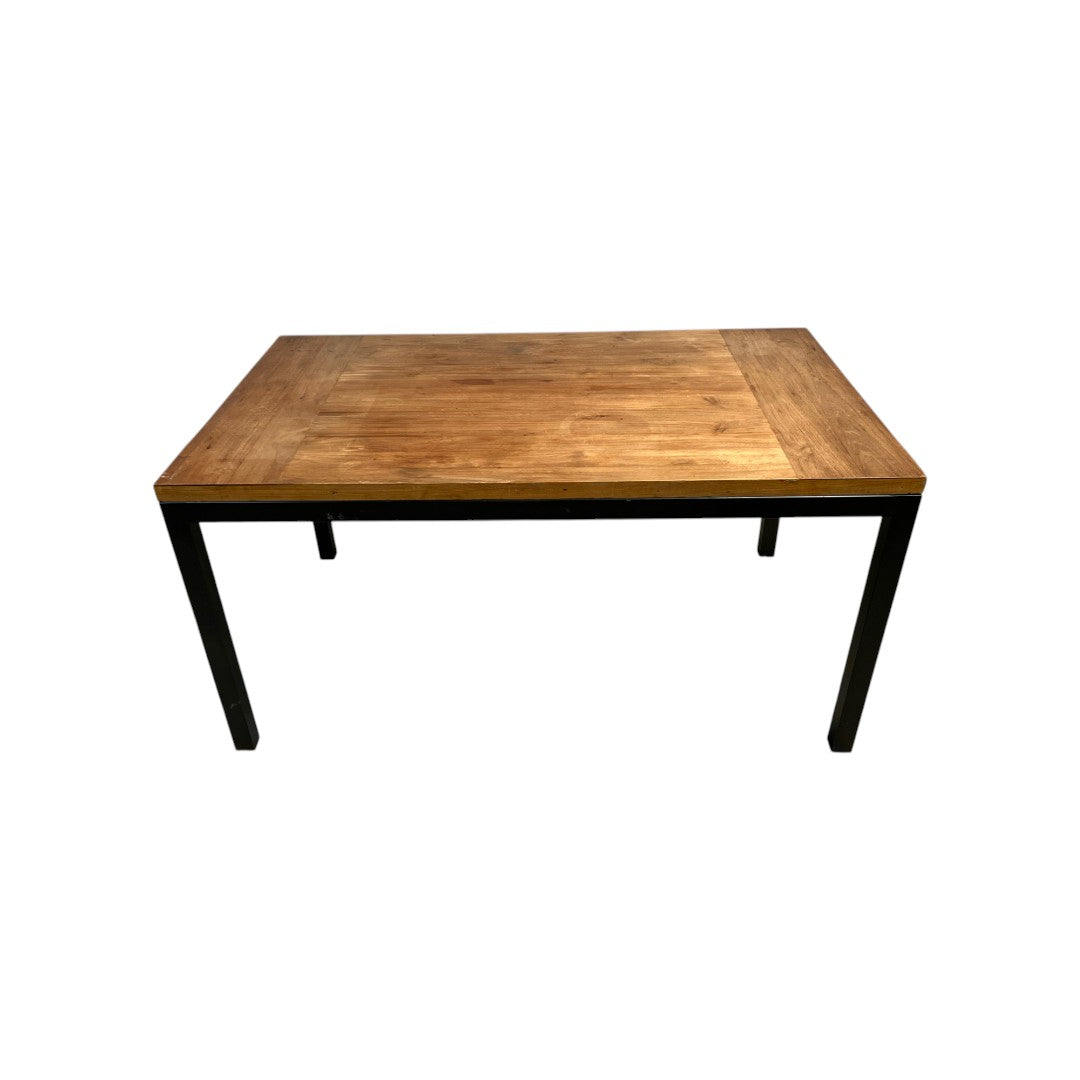 Crate & Barrel Parsons Reclaimed Wood Top Dining Table