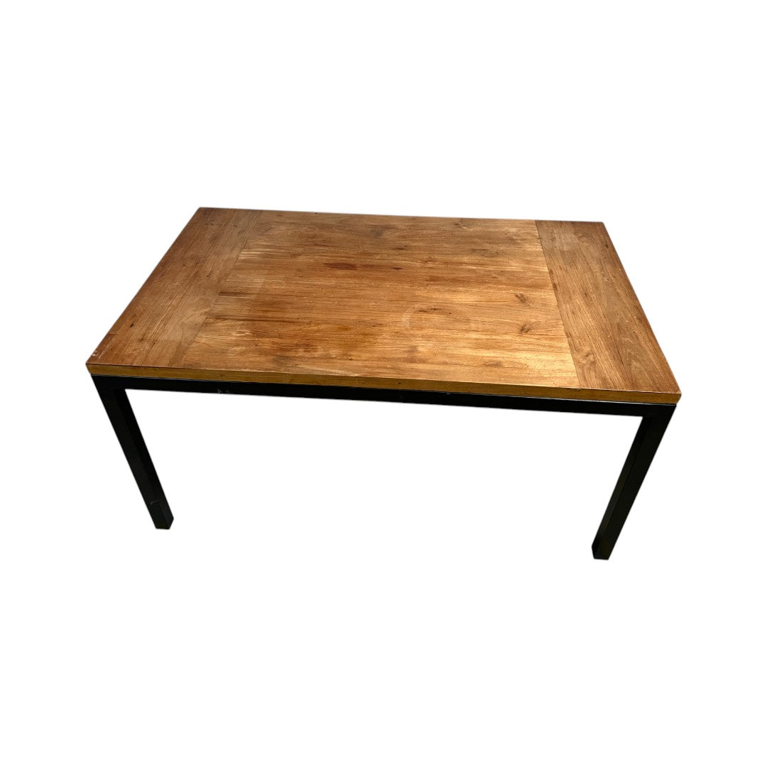 Crate & Barrel Parsons Reclaimed Wood Top Dining Table