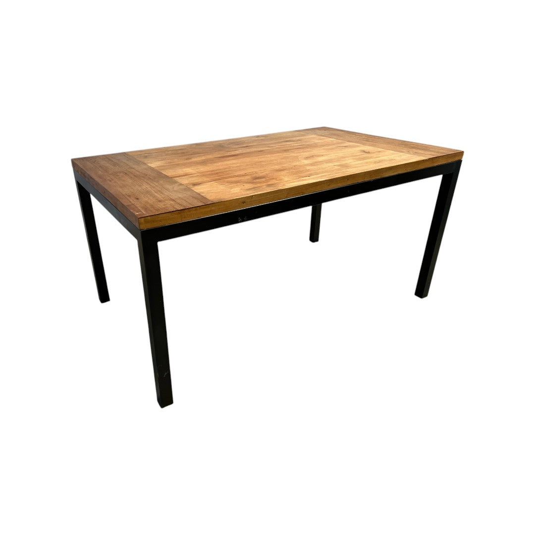 Crate & Barrel Parsons Reclaimed Wood Top Dining Table