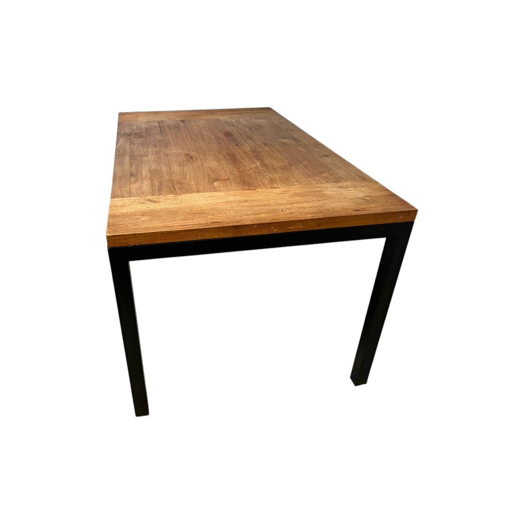 Crate & Barrel Parsons Reclaimed Wood Top Dining Table