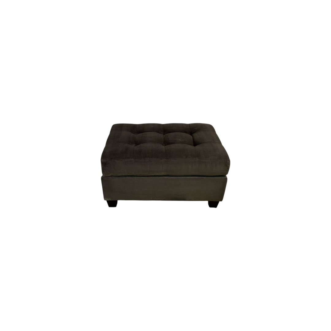 Dark Gray Tufted Ottoman