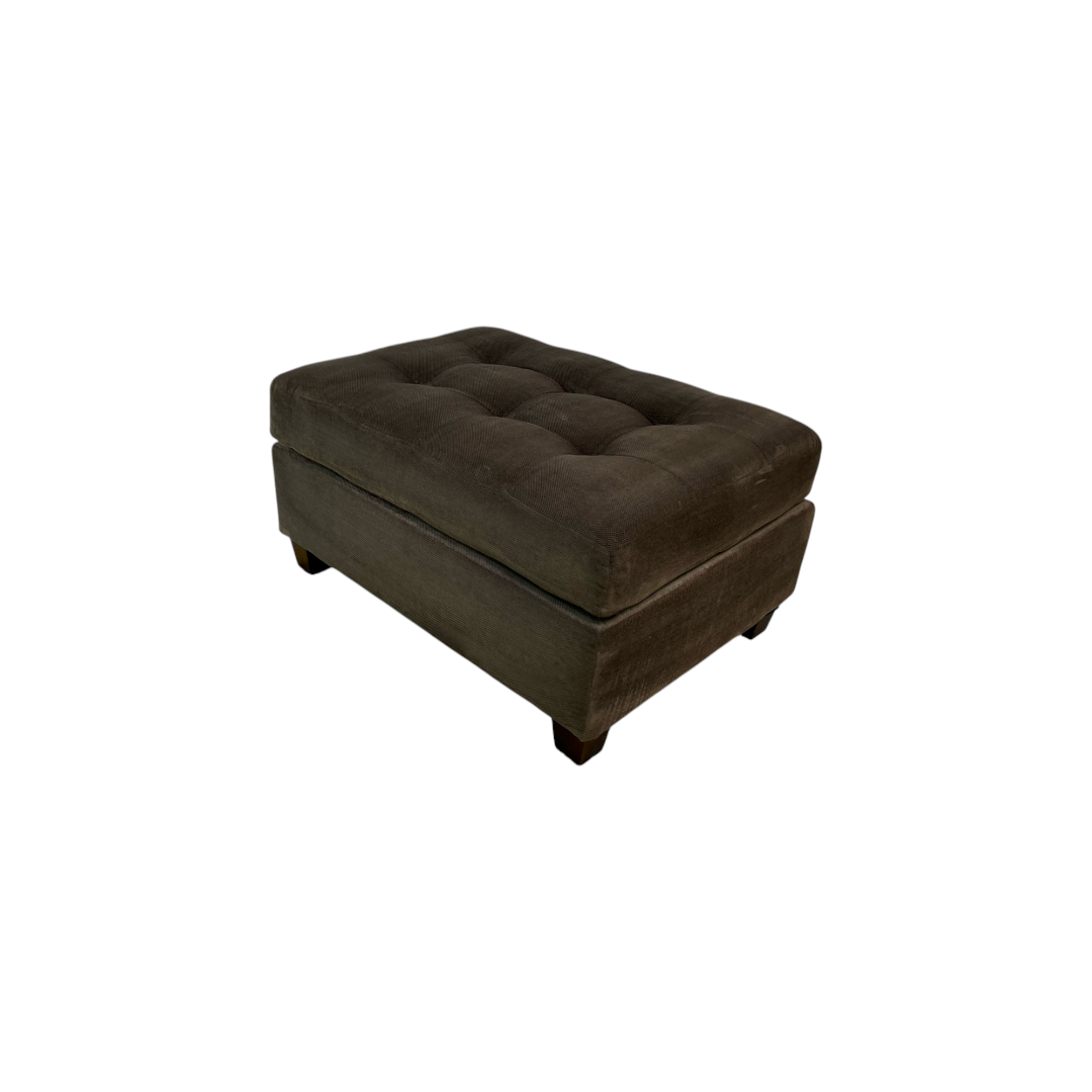 Dark Gray Tufted Ottoman