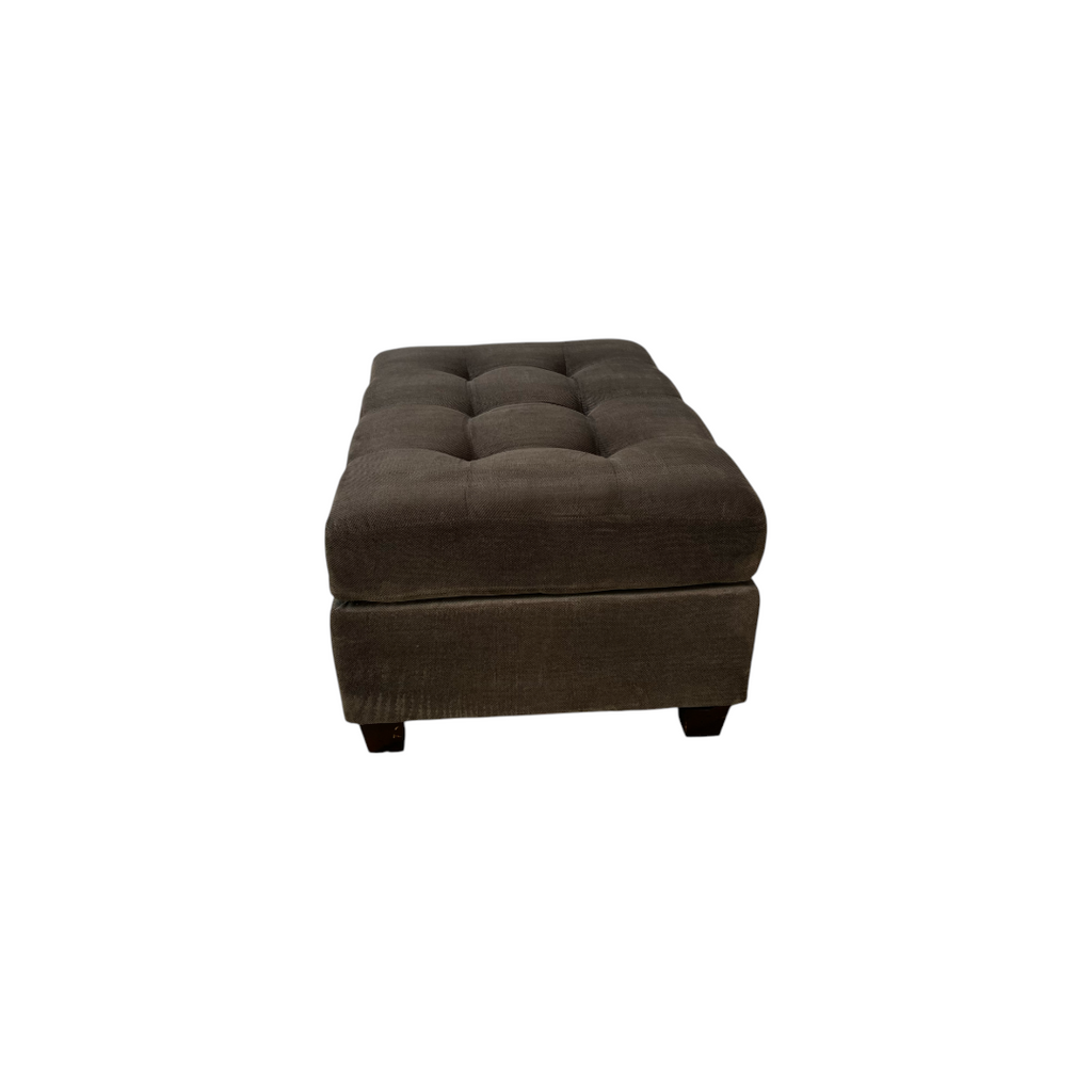 Dark Gray Tufted Ottoman
