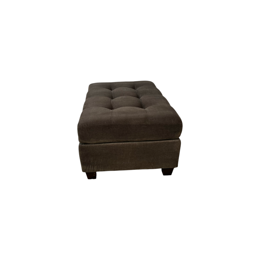 Dark Gray Tufted Ottoman