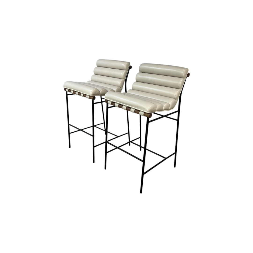 Denver Modern Vail Barstool in Pearl Walnut