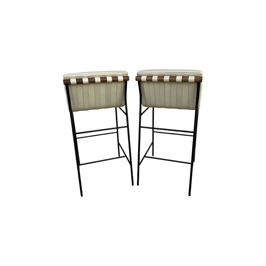 Denver Modern Vail Barstool in Pearl Walnut