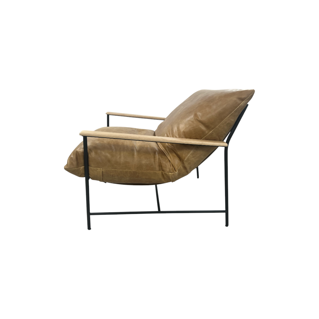 Denver Modern Vail Lounge Chair - Sunflower Leather