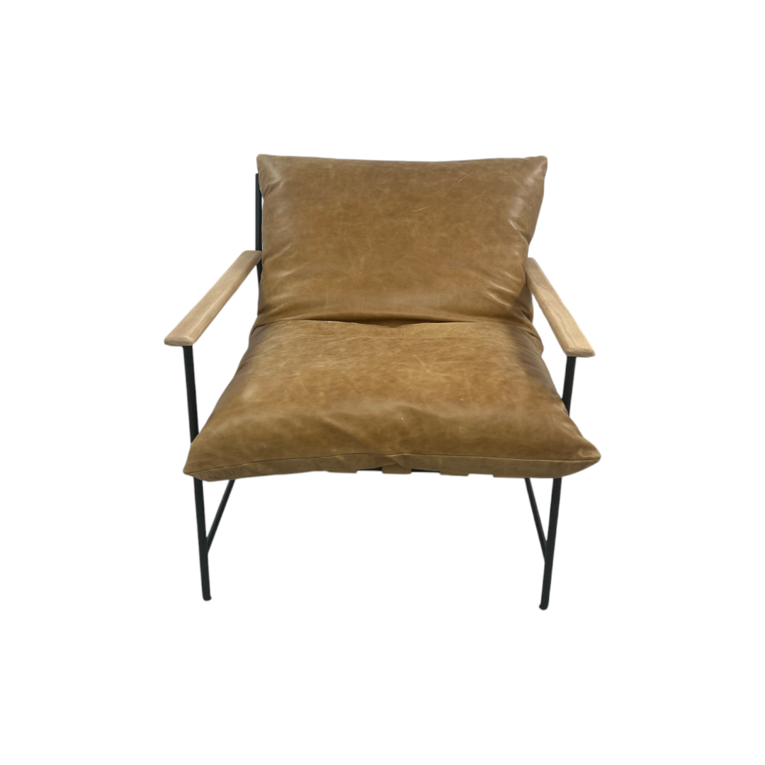 Denver Modern Vail Lounge Chair - Sunflower Leather, 32" × 34" × 29" — image 2 of 4
