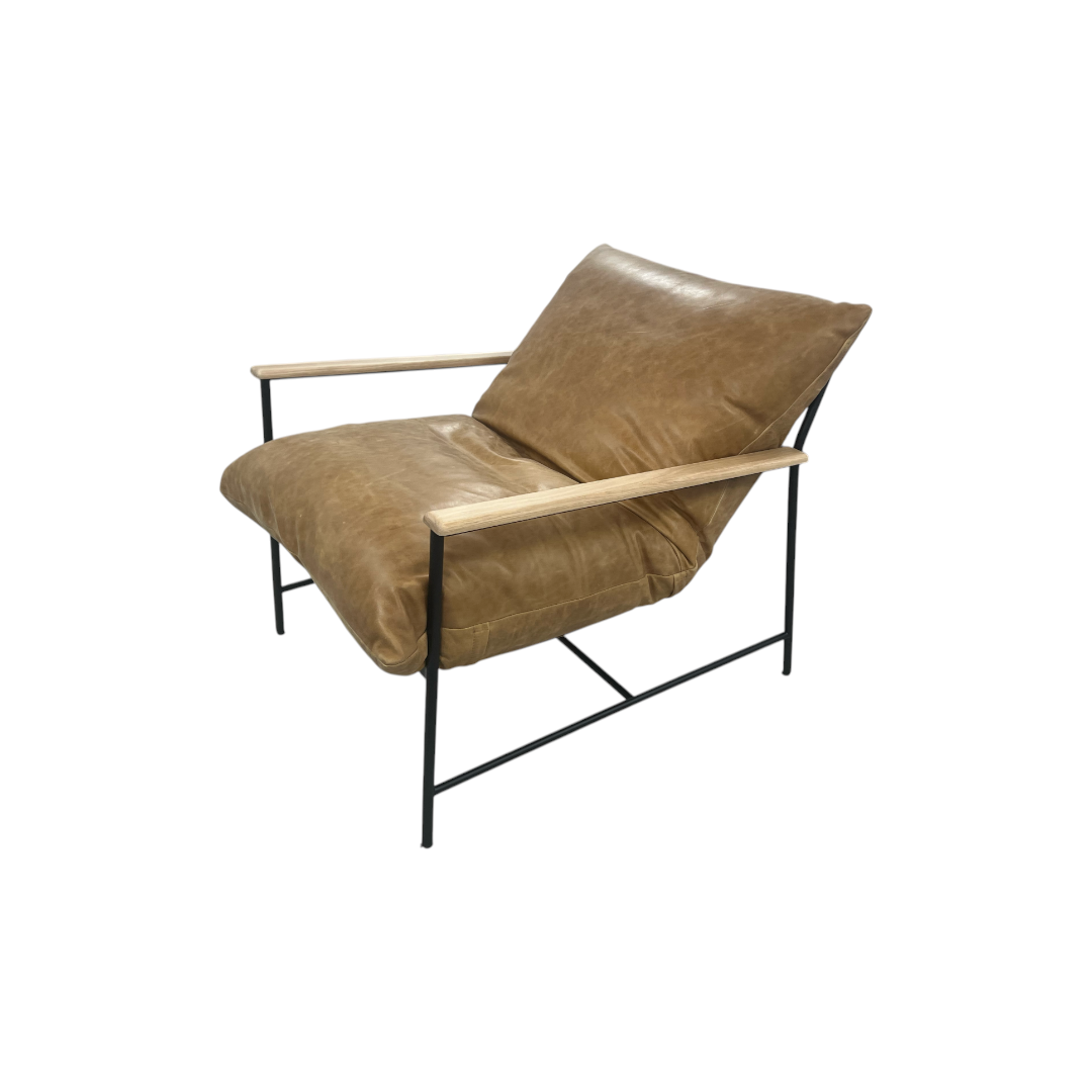 Denver Modern Vail Lounge Chair - Sunflower Leather