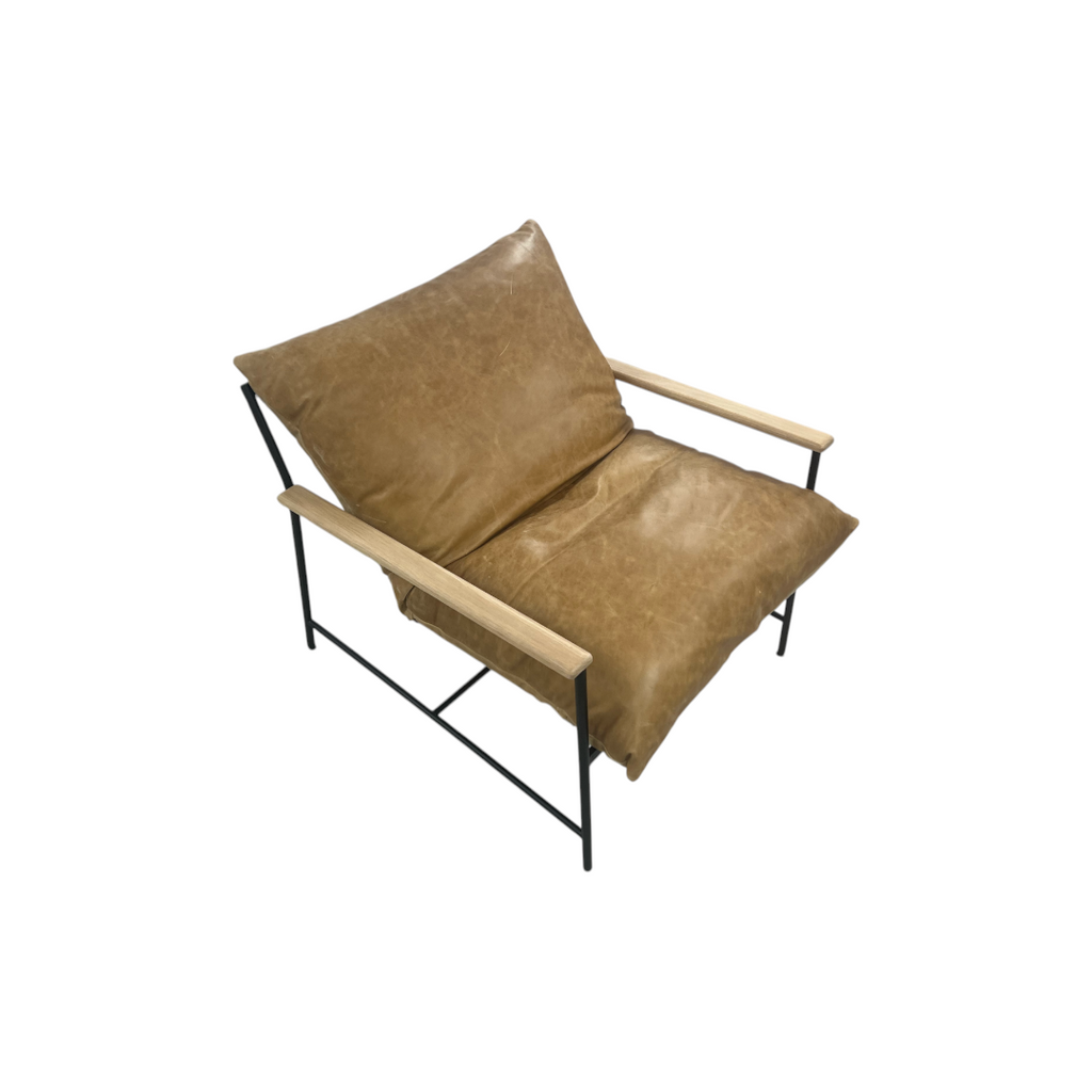 Denver Modern Vail Lounge Chair - Sunflower Leather