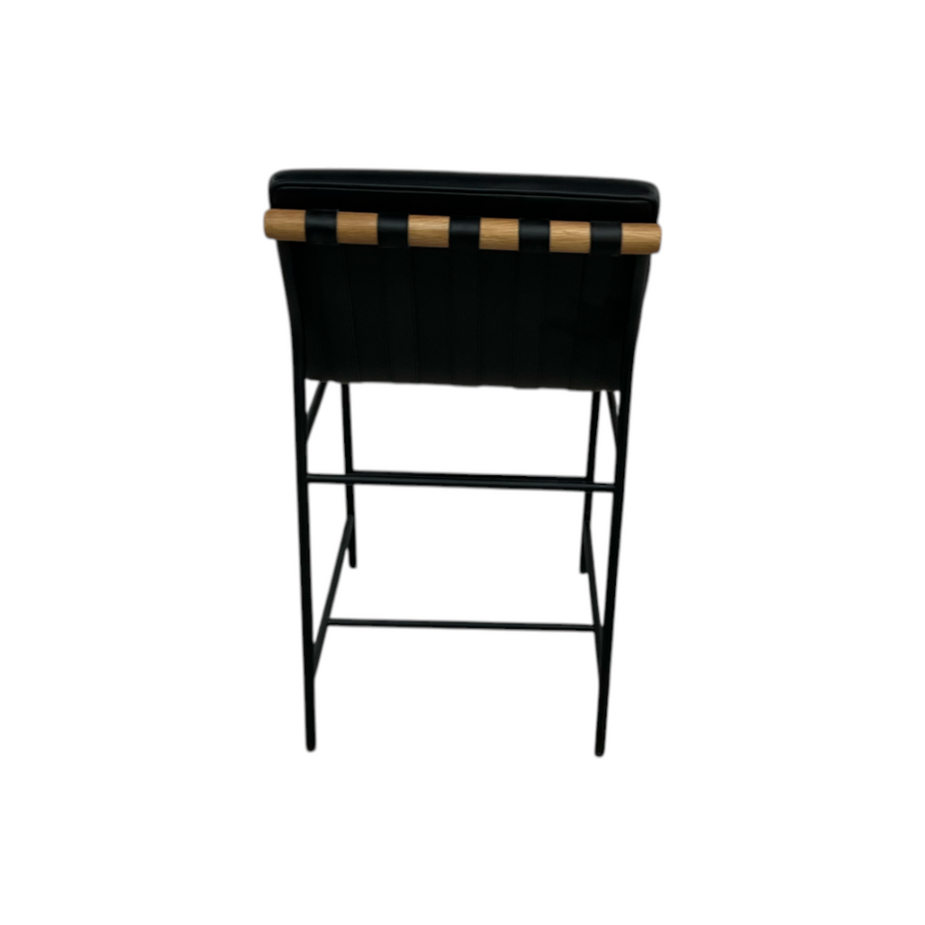 Denver Modern Vail Counter Stool - Black Leather