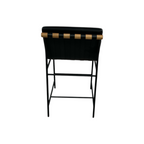 Denver Modern Vail Counter Stool - Black Leather