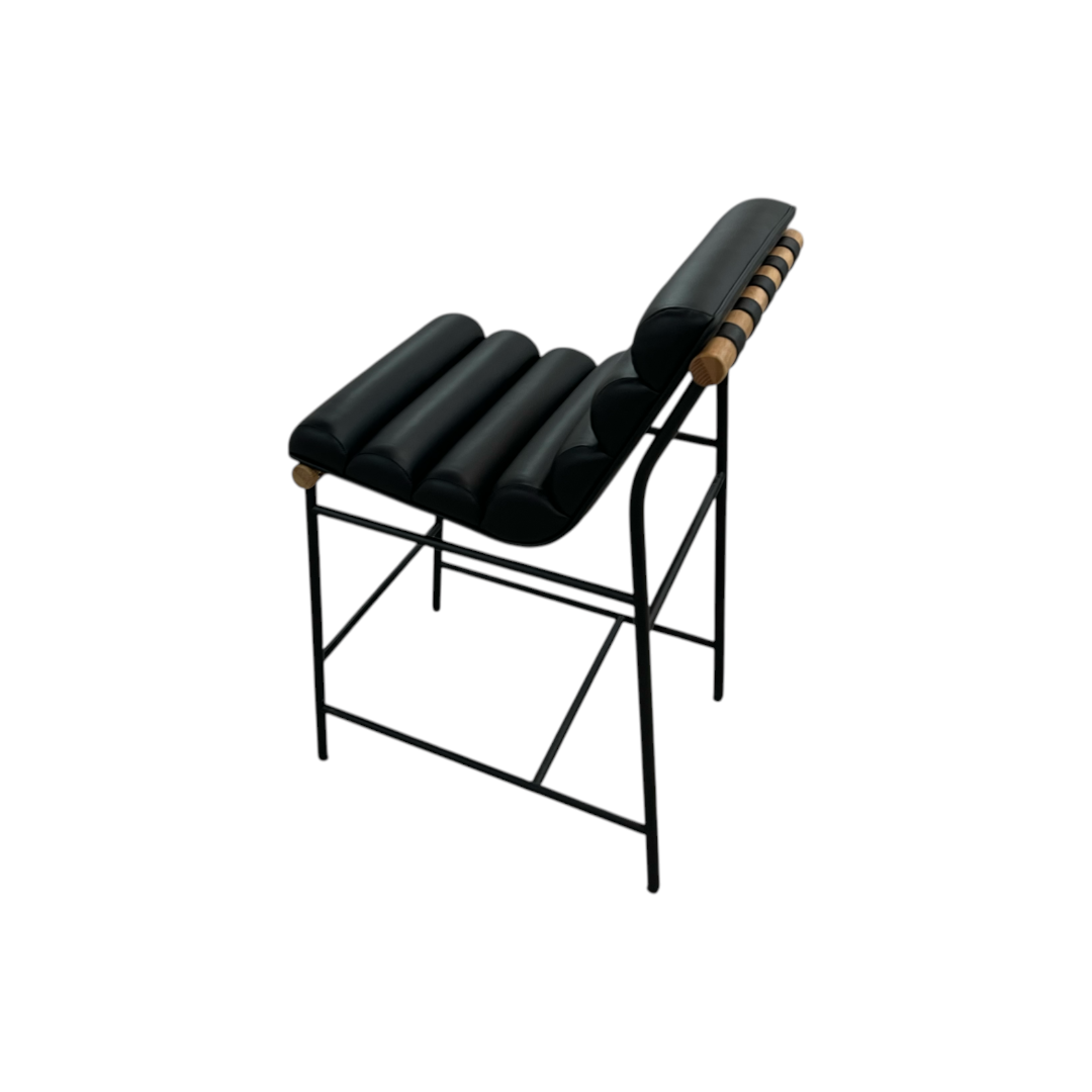 Denver Modern Vail Counter Stool - Black Leather