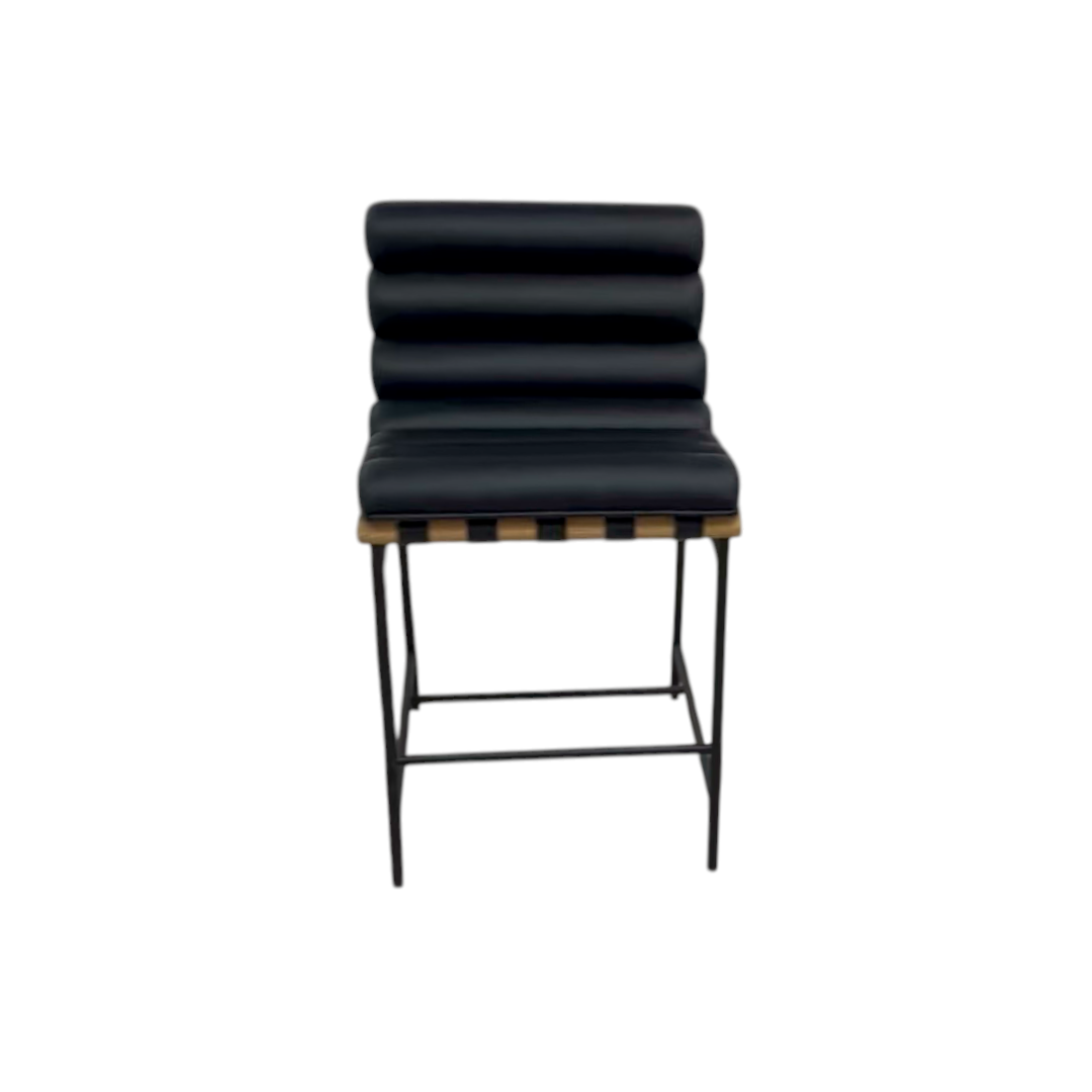 Denver Modern Vail Counter Stool - Black Leather