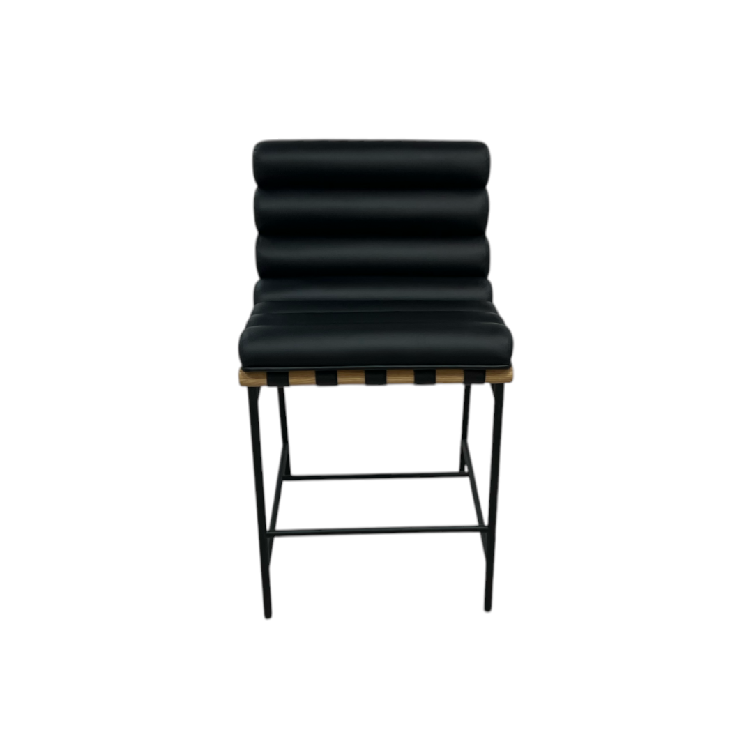 Denver Modern Vail Counter Stool - Black Leather