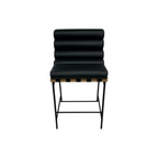 Denver Modern Vail Counter Stool - Black Leather