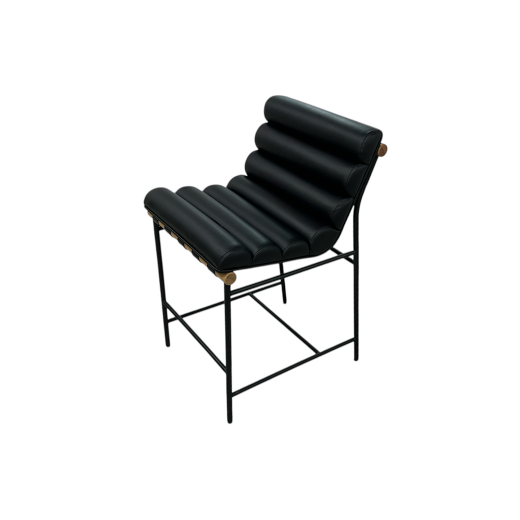 Denver Modern Vail Counter Stool - Black Leather