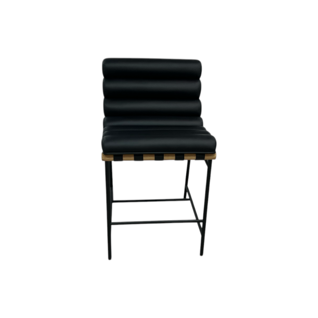 Denver Modern Vail Counter Stool - Black Leather