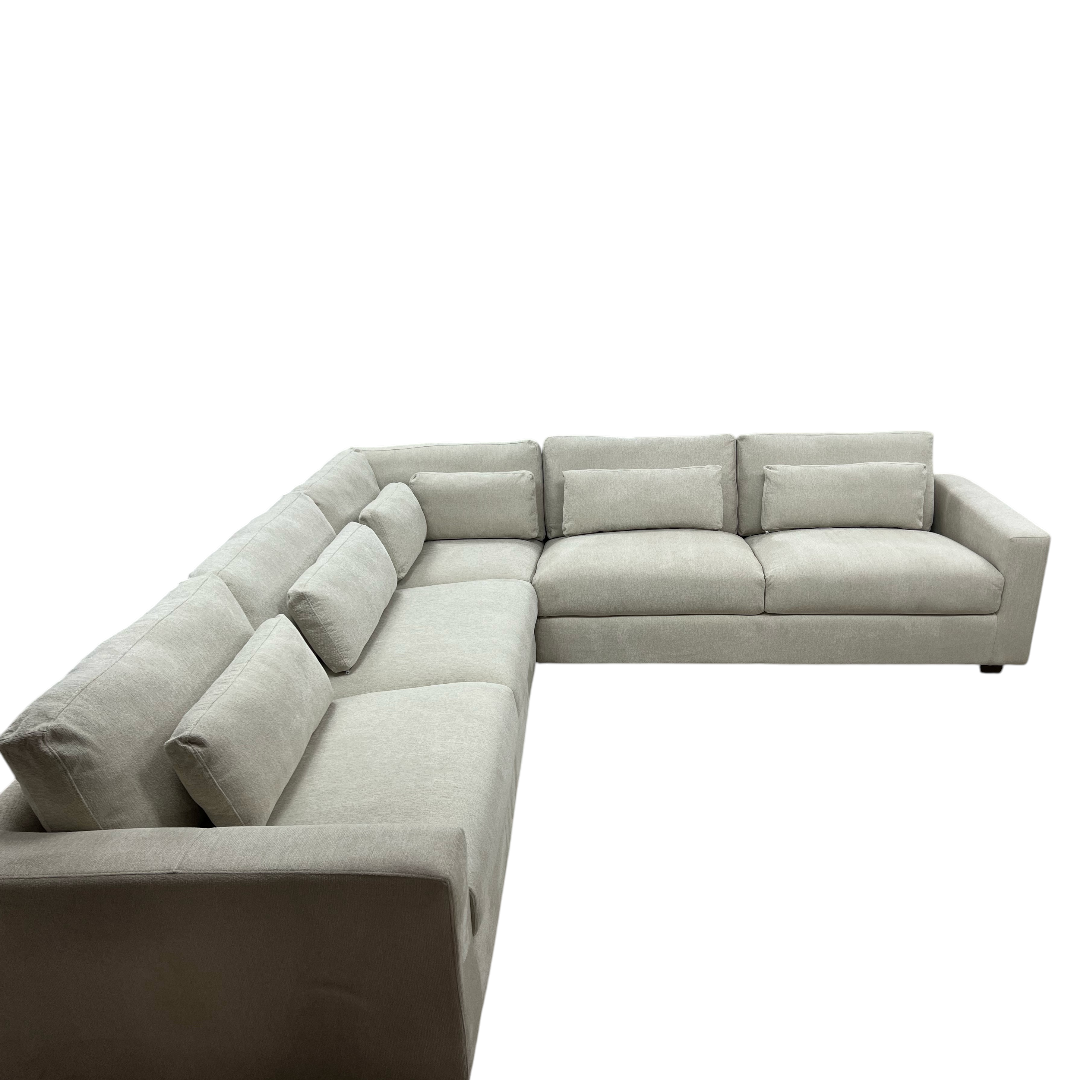 Ebern Designs Icelyn 3 - Piece Modern and Soft Upholstered Corner Sectional with 6 Throw Pillows
