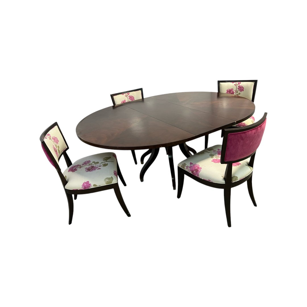 Ethan Allen Ashcroft Dining Table with Adrian Chairs Set
