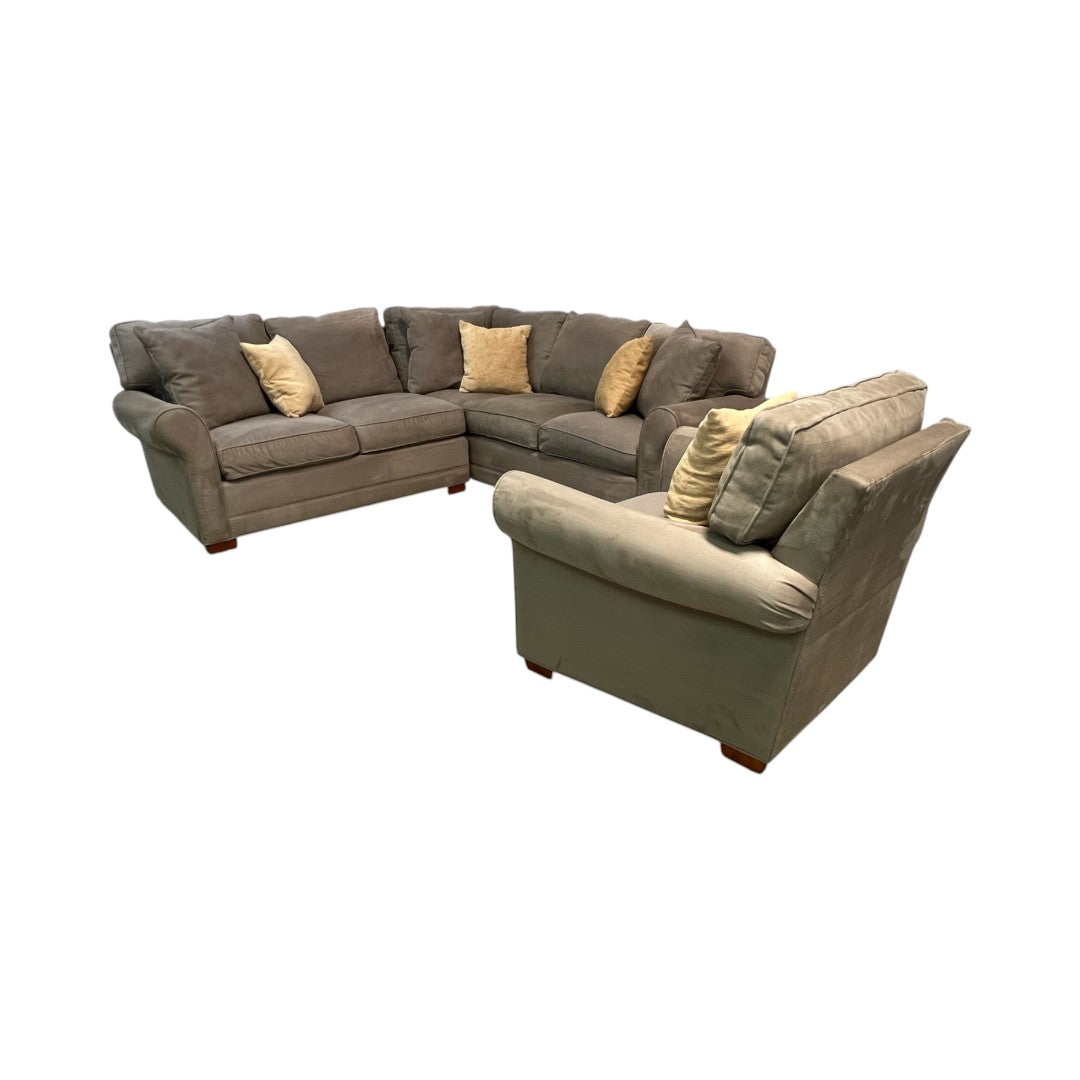 Ethan Allen Bennett Roll Track-Arm and Arm Chair Set