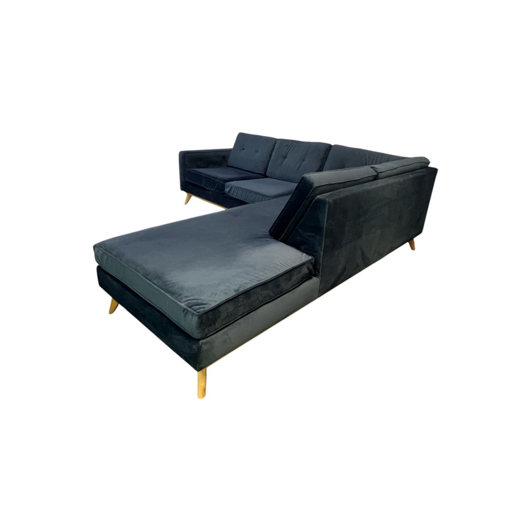Etsy Artisan Blue Velvet Couch