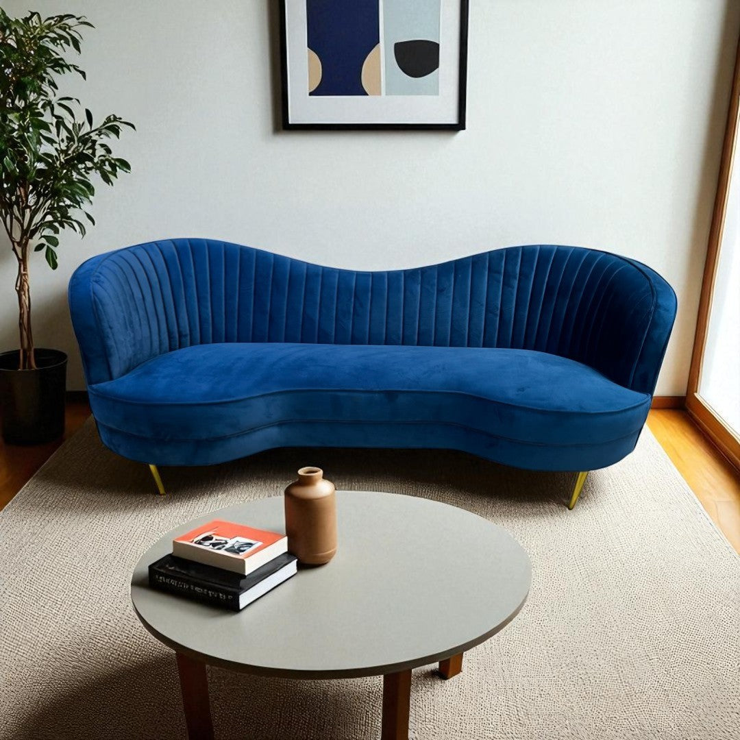 Everly Quinn Barfield Velvet Sofa