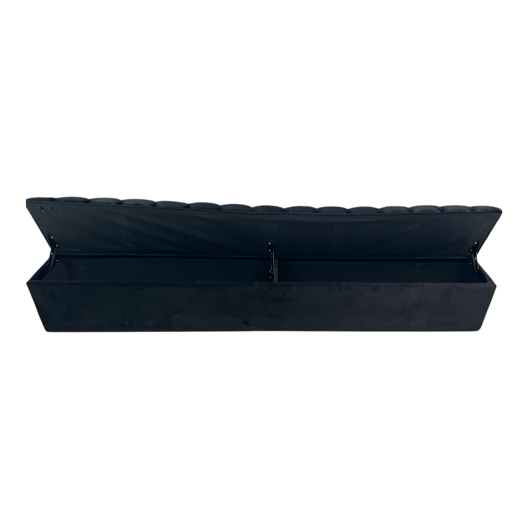 Everly Quinn Johnnay Upholstered Platform Storage Footboard