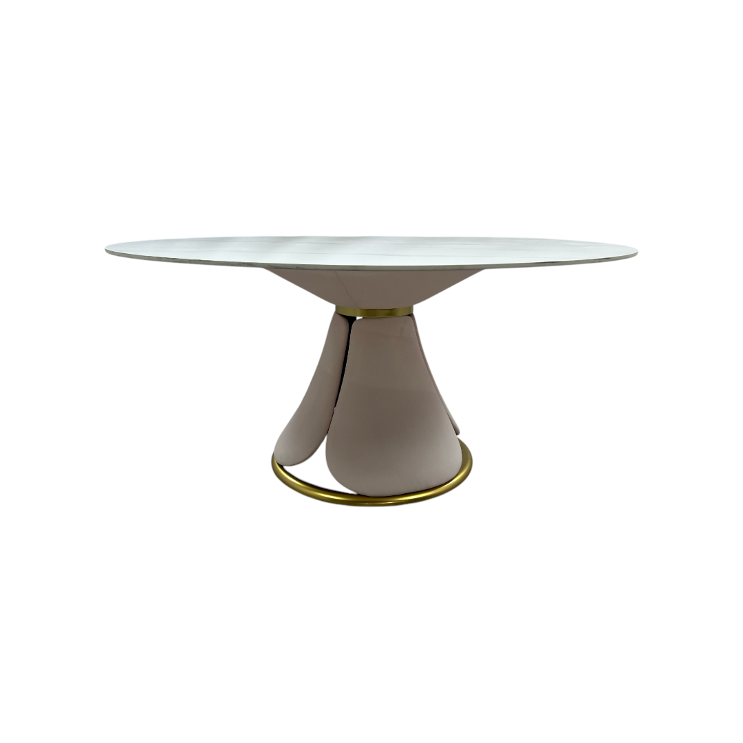 Everly Quinn Pedestal Round Dining Table, 59" × 59" × 29" — image 2 of 4