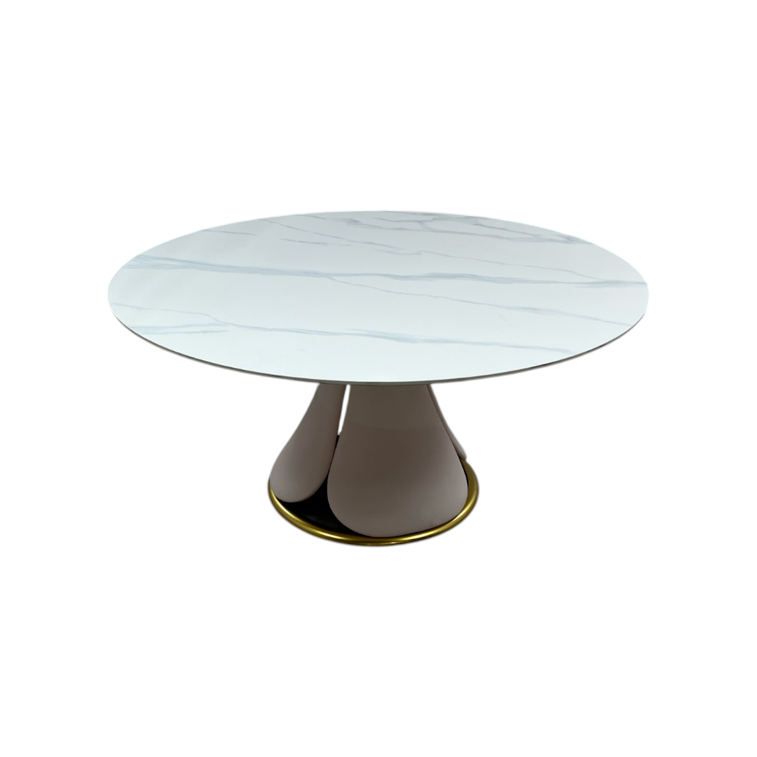 Everly Quinn Pedestal Round Dining Table, 59" × 59" × 29" — image 3 of 4