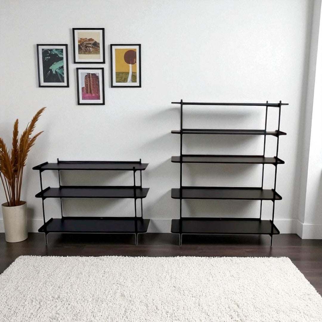 Fernish Highland Black Bookcase Set - Black