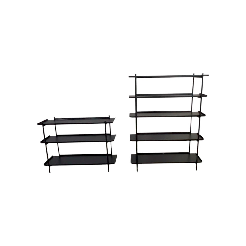 Fernish Highland Black Bookcase Set - Black