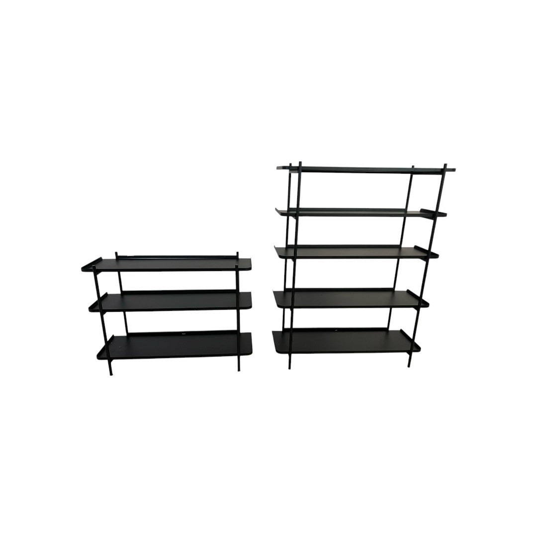Fernish Highland Black Bookcase Set - Black