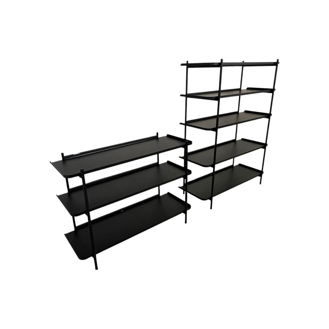 Fernish Highland Black Bookcase Set - Black