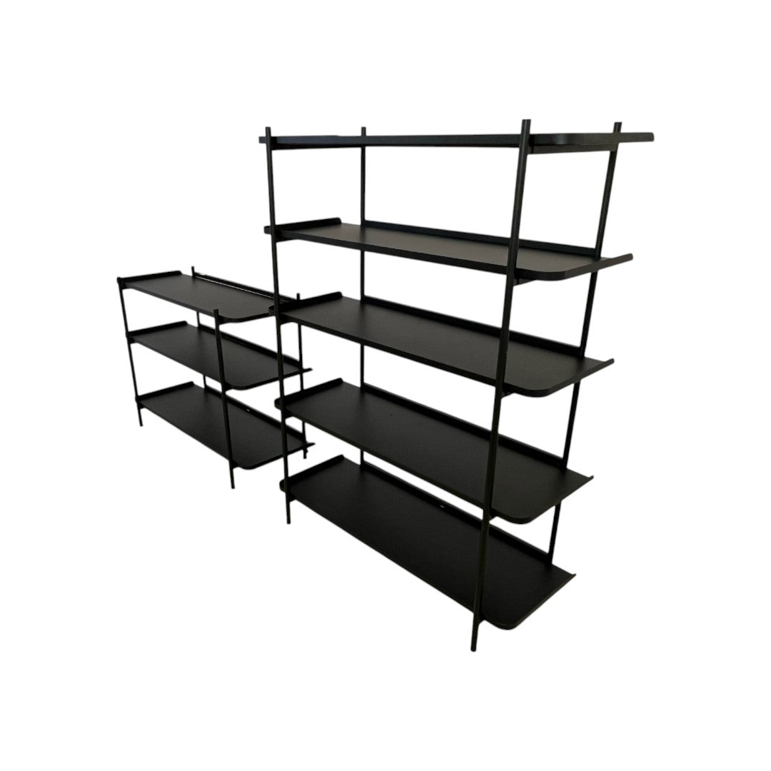Fernish Highland Black Bookcase Set - Black