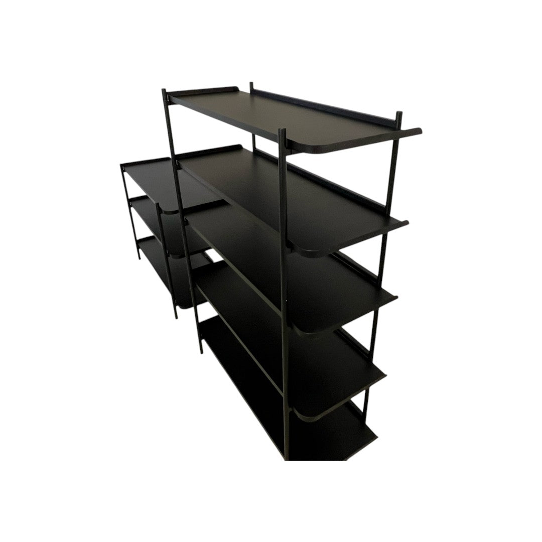 Fernish Highland Black Bookcase Set - Black