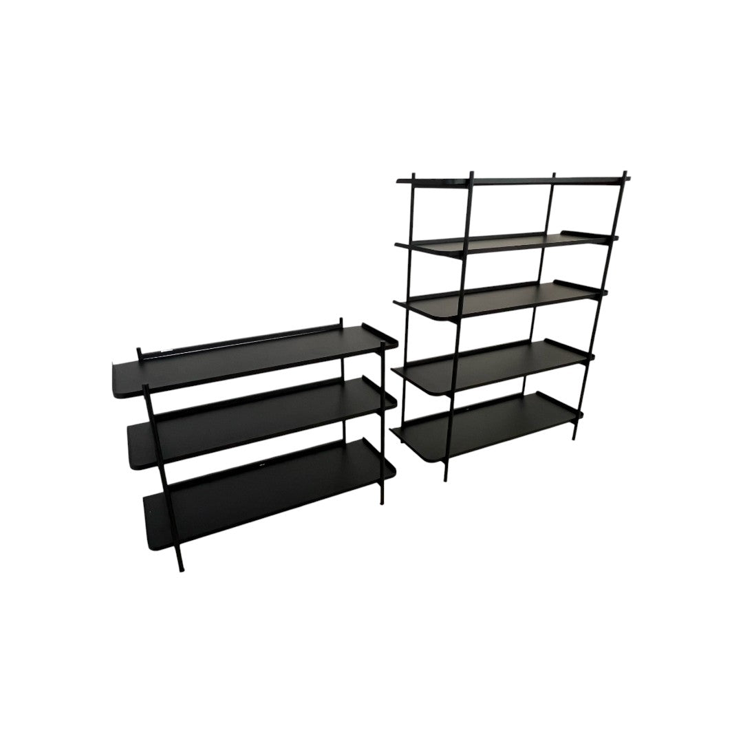 Fernish Highland Black Bookcase Set - Black