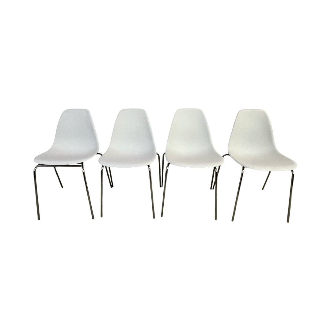 Fernish Martel White Dining Chair Set