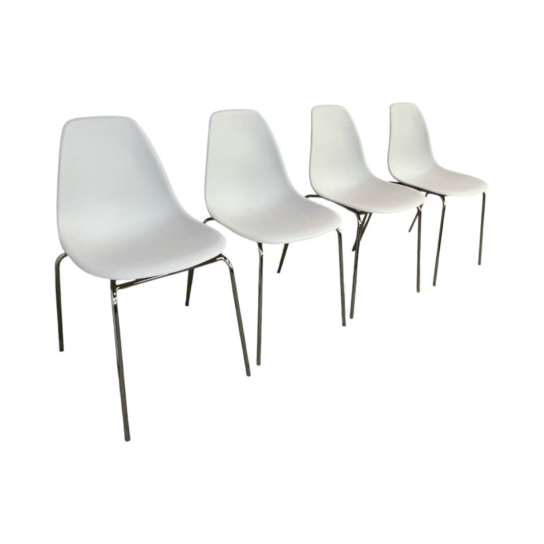 Fernish Martel White Dining Chair Set