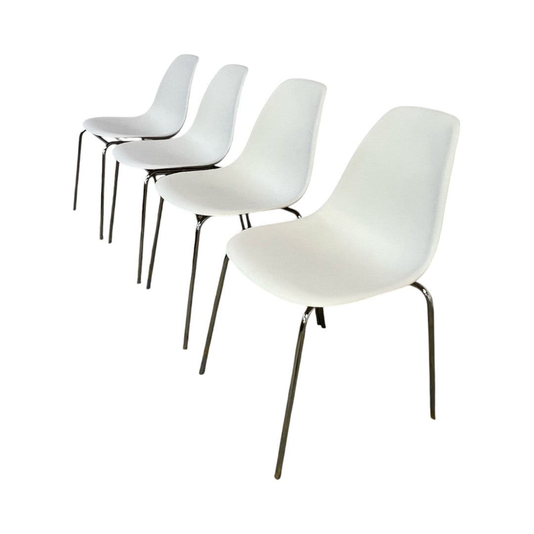 Fernish Martel White Dining Chair Set