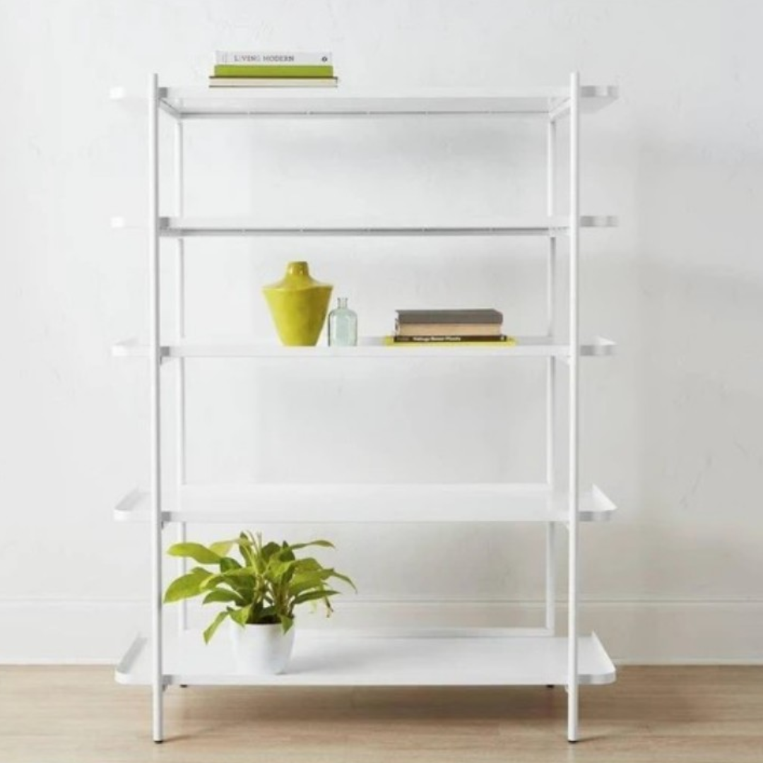 Fernish Highland Bookcase - 5 Shelf - White