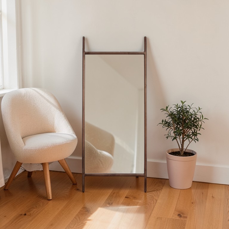 Fernish Nassau Floor Mirror - Walnut