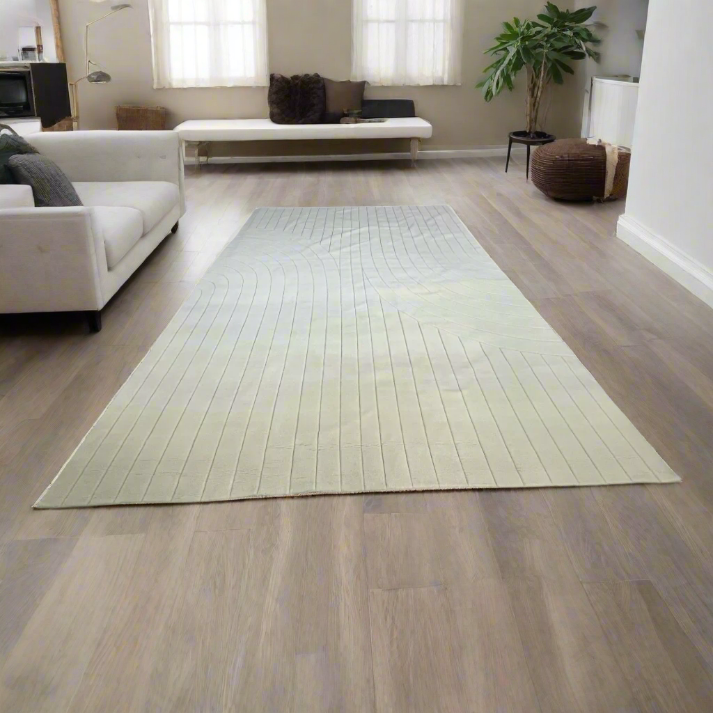 Gray Rectangular Living Room Rug