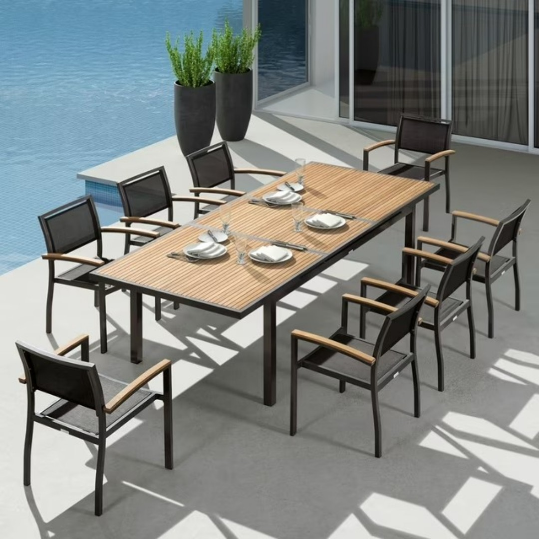 HIGOLD Heck Extendable Teak Outdoor Dining Table